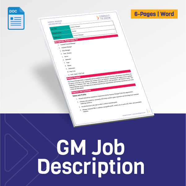 Restaurant General Manager Job Description