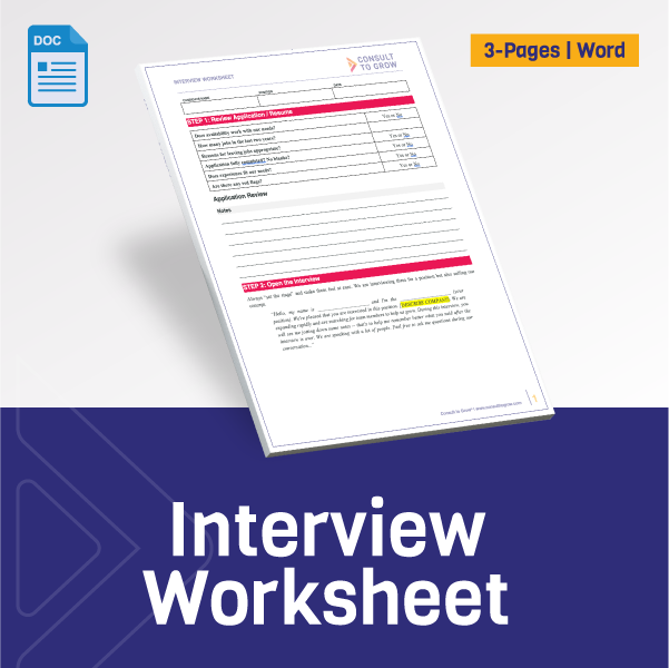 Interview Worksheet