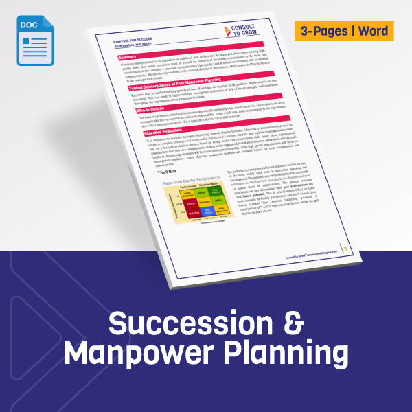 Succession and Manpower Planning for restaurant staffing