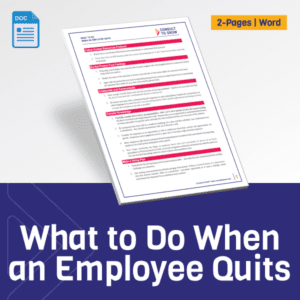 What To Do When an Employee Quits