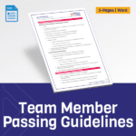 Team Member Passing Guidelines