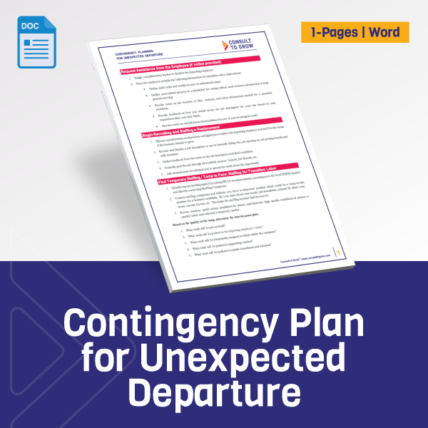 Contingency Plan for Unexpected Employee Departure
