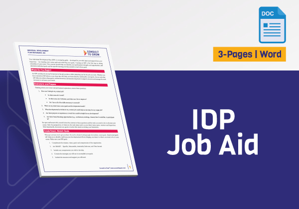 Restaurant IDP Job Aid