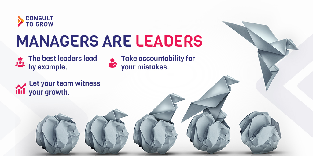 The best leaders lead by example. Take accountability for your mistakes. Let your team witness your growth.